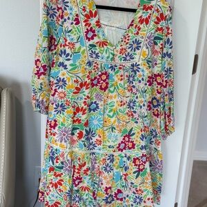 Fate Boho Floral Mini Dress- size Large